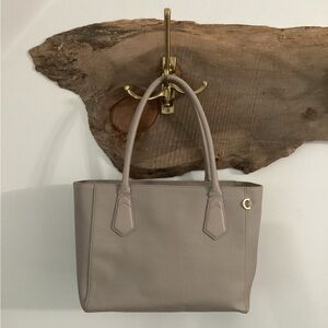 Dagne Dover taupe tote EUC